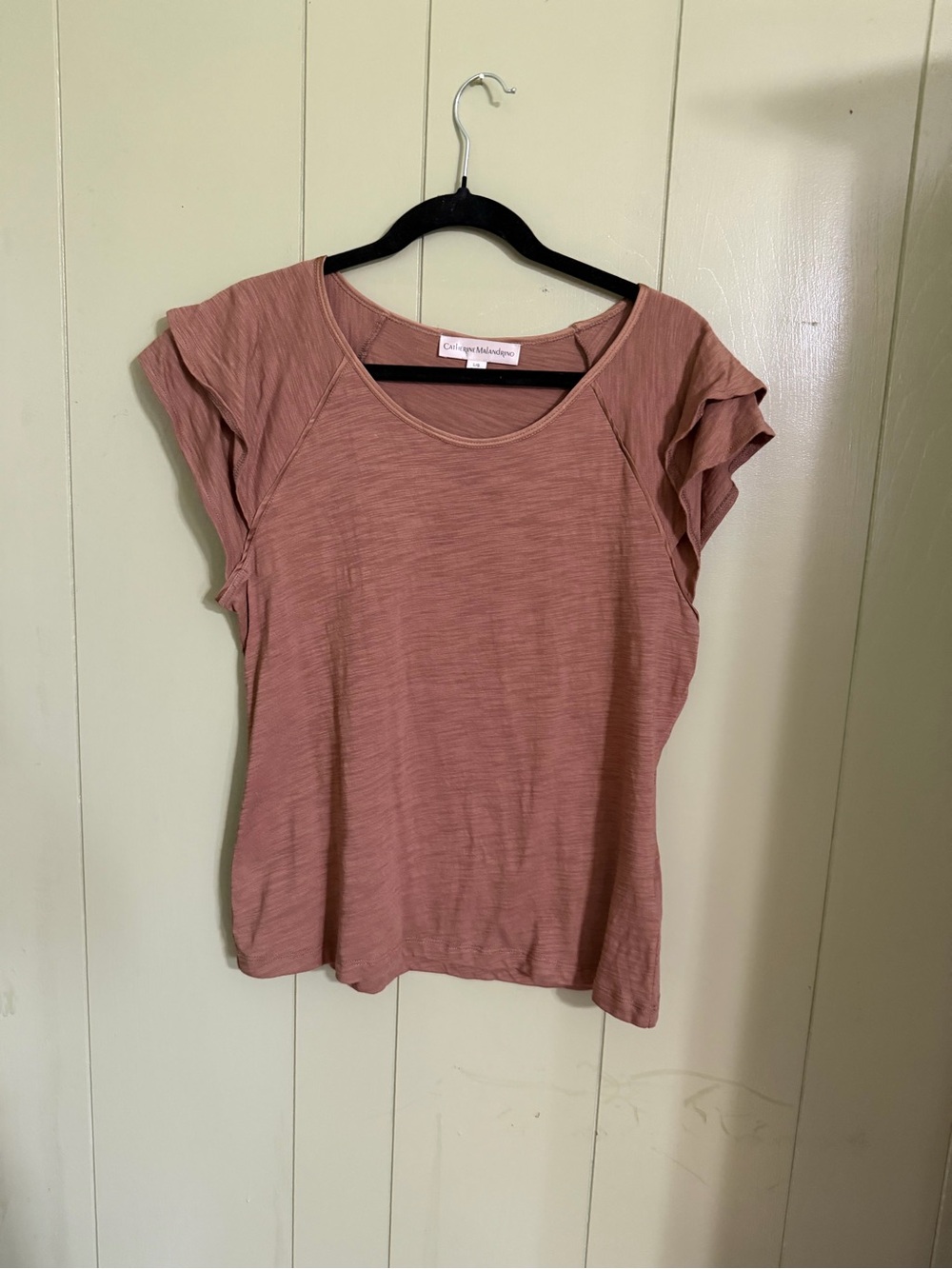 Cloudsleeve Scoop Neck Top in Brown